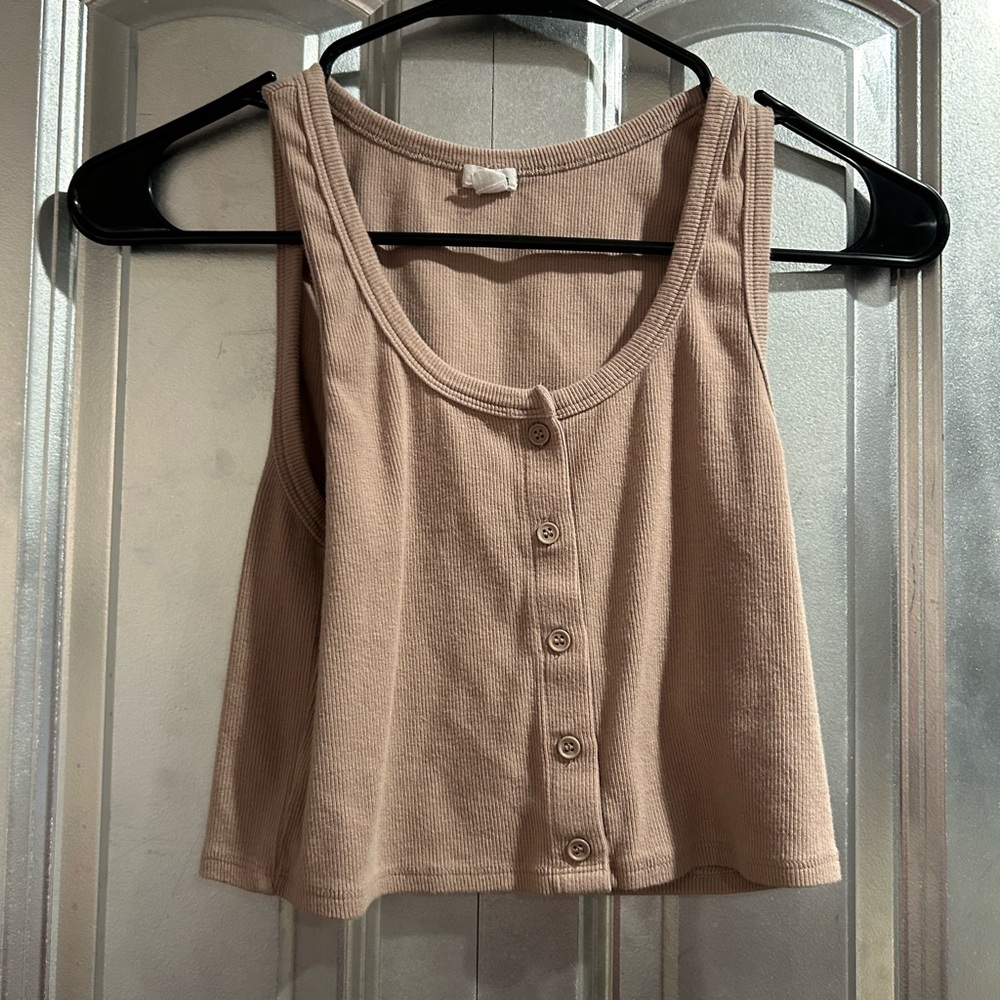 Tan/ Pink tank top
